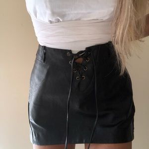 ONE TEASPOON leather mini skirt